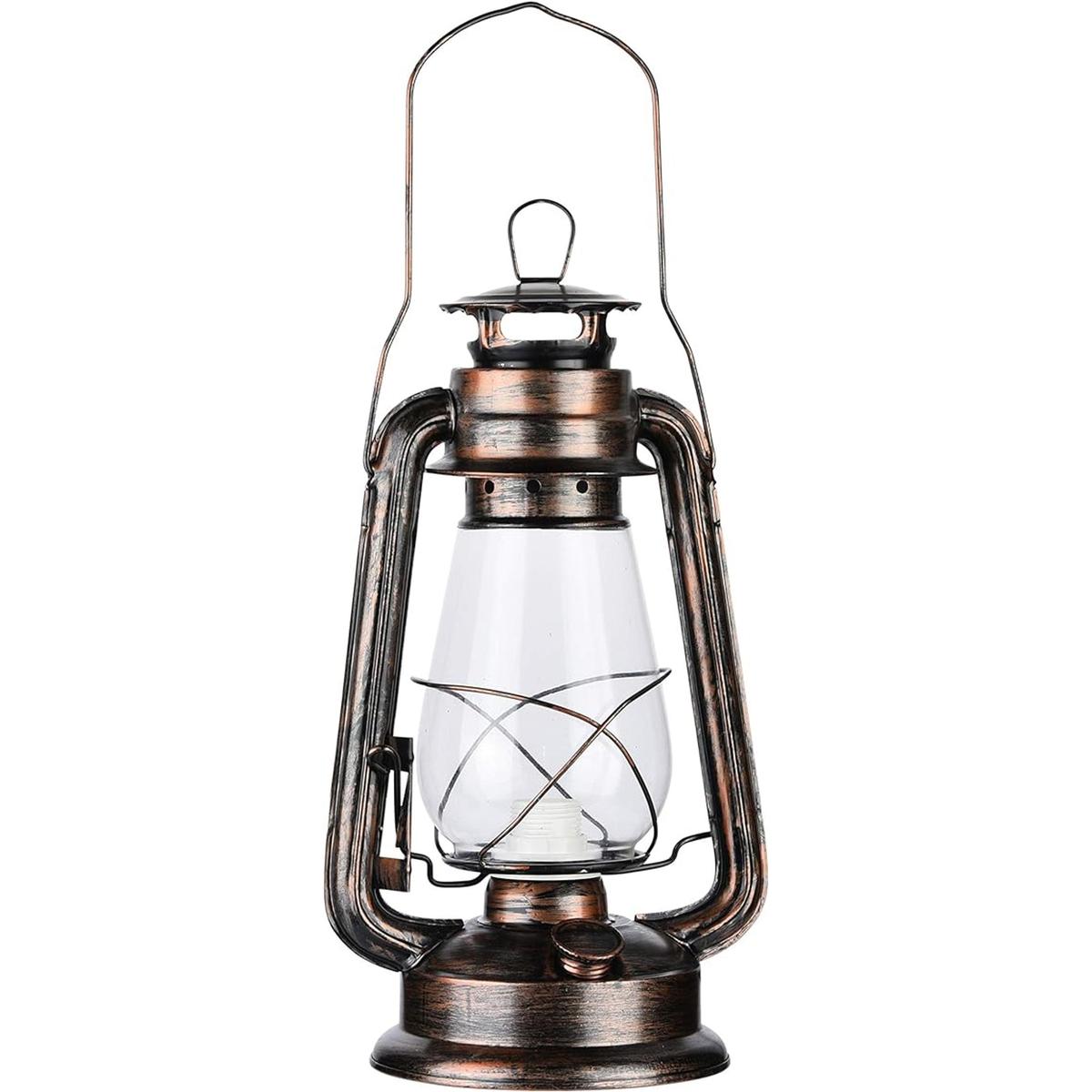Lámpara de aceite de linterna eléctrica vintage con diseño
