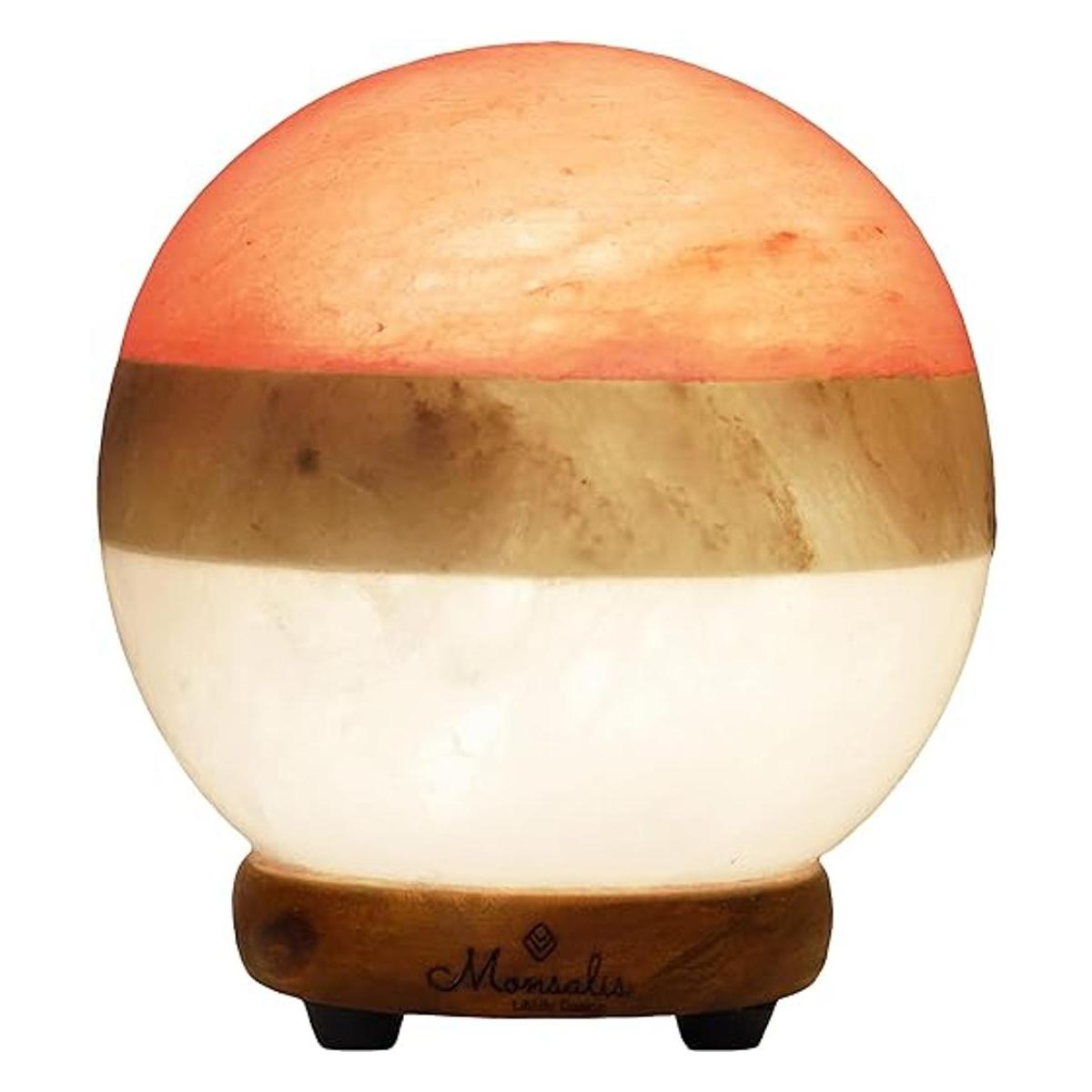 Monsalis Lámpara de sal con iluminación doble diseño