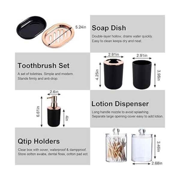 Juego completo de accesorios de baño de 8 piezas incluye_6