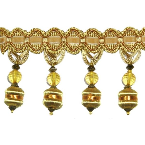 BEL AVENIR Fringe Trim 6.8 yardas 3.0 in cuentas de_1