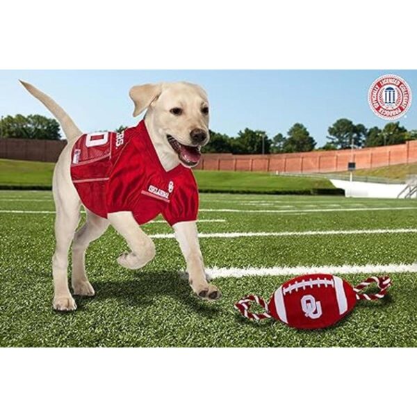 Pets First NCAA Oklahoma Sooners juguete de fútbol_2