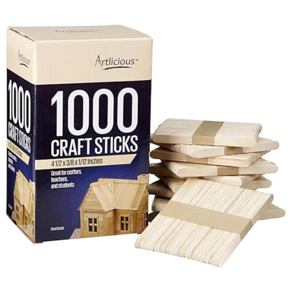 Artlicious 1000 palitos de madera natural para_1