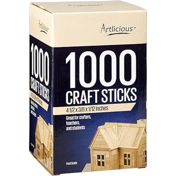 Artlicious 1000 palitos de madera natural para_2