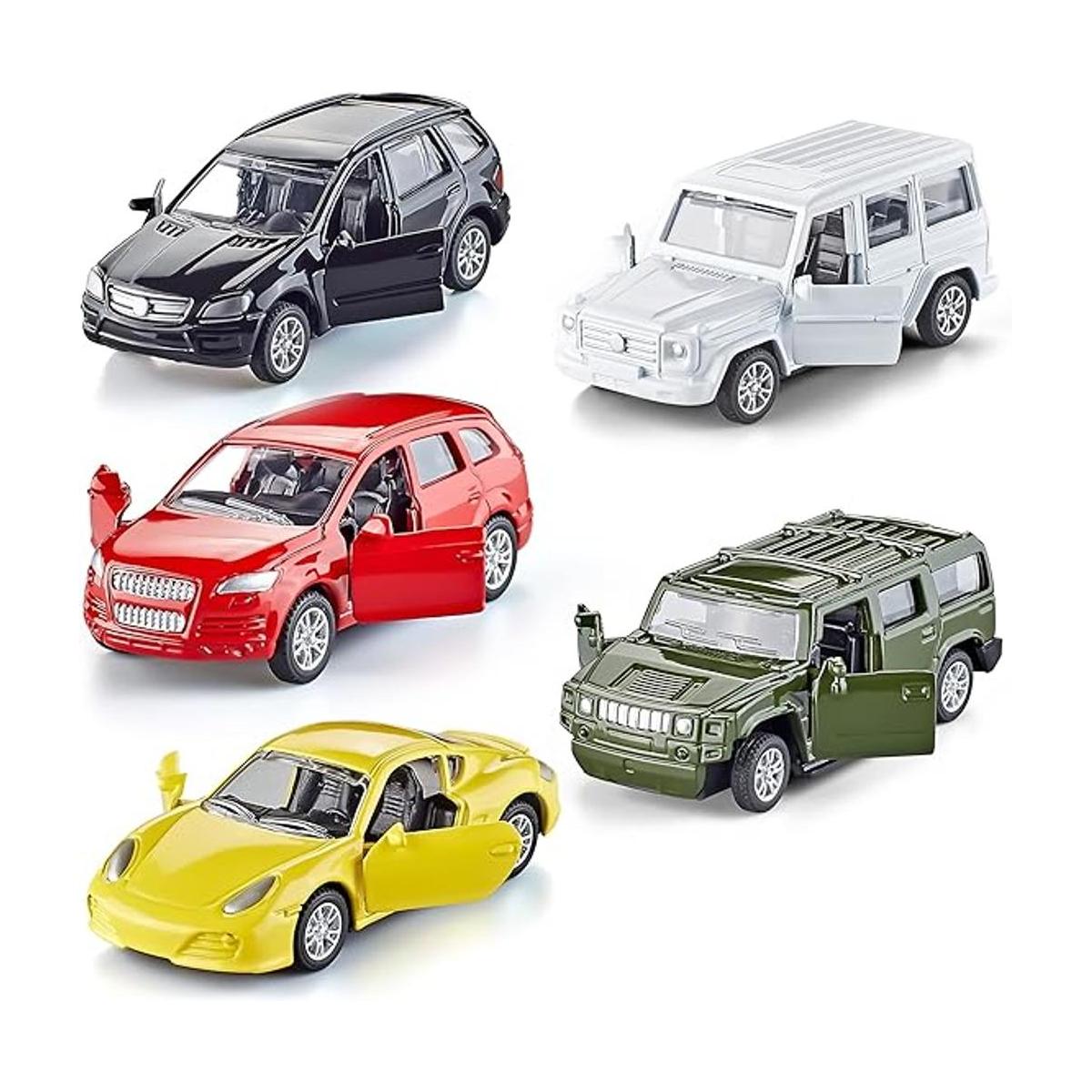 KIDAMI Juego de 5 coches de juguete de metal fundido a