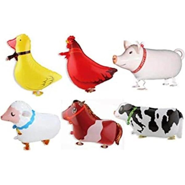 Borang Paquete de 6 globos de animales que caminan globos_1