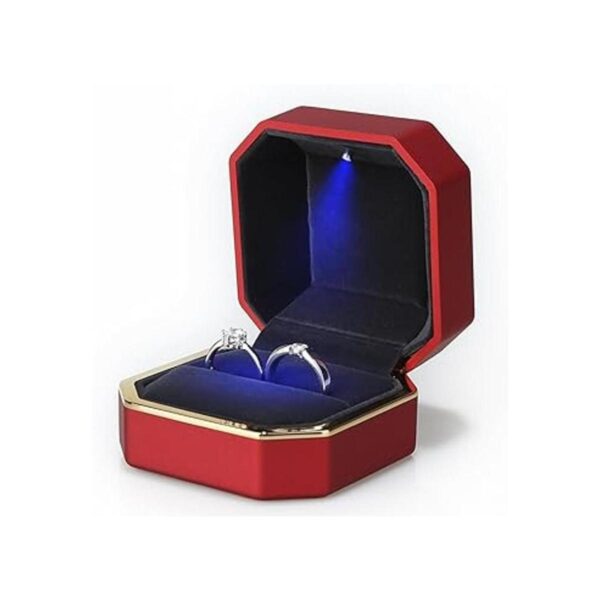 AVESON Estuche de joyas de lujo con luz LED_5