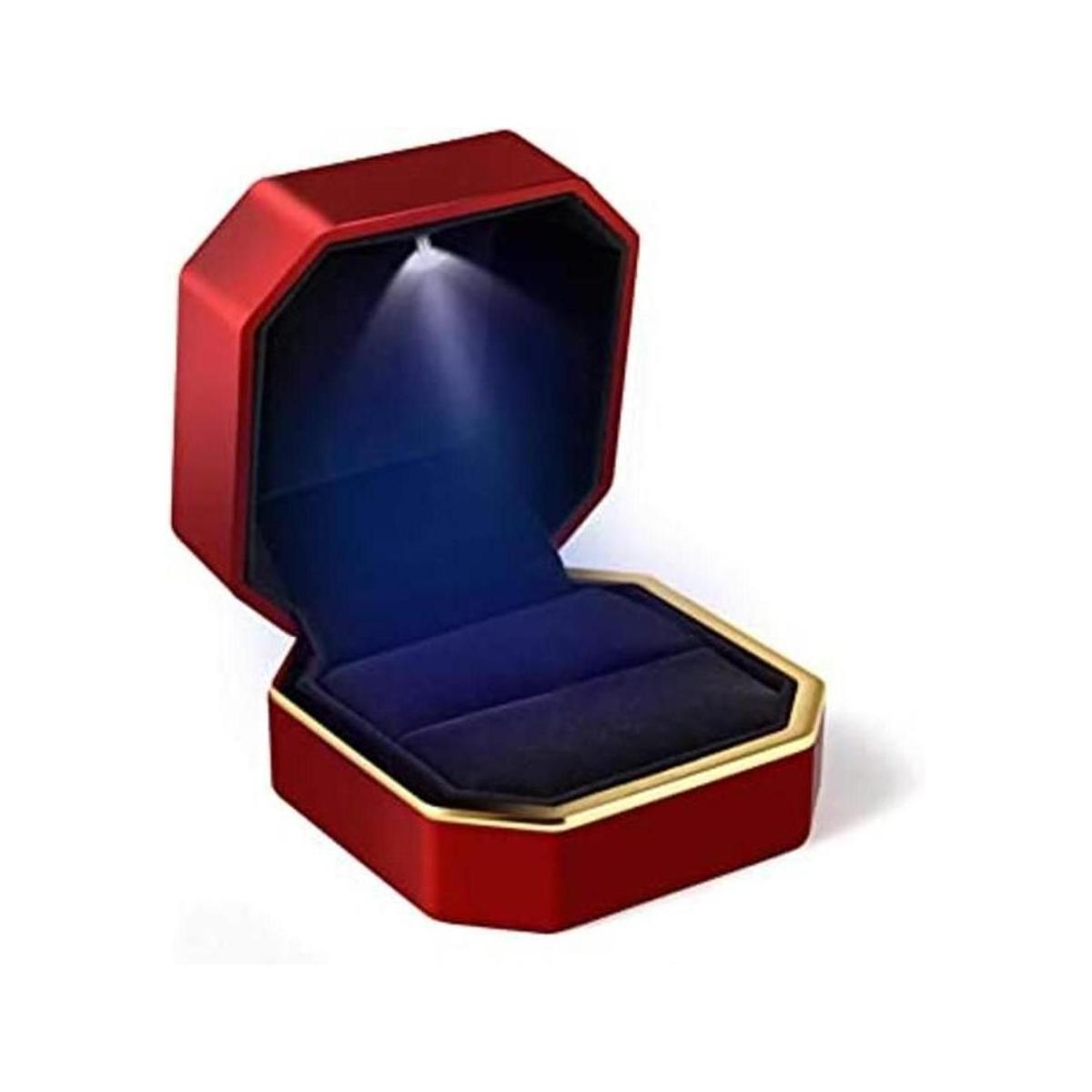 AVESON Estuche de joyas de lujo con luz LED