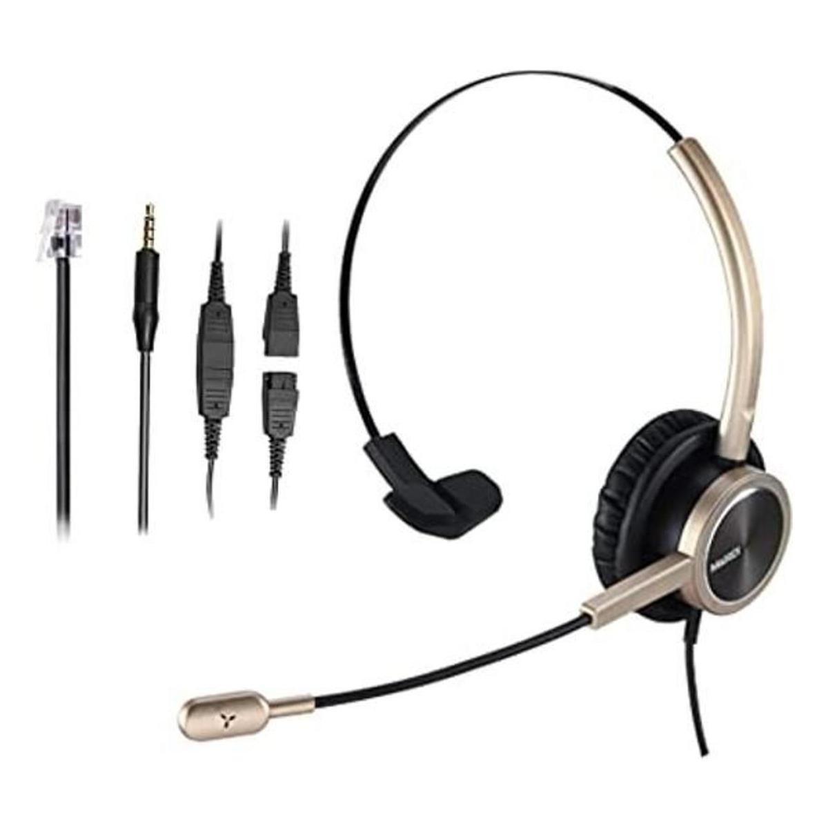 MAIRDI Auriculares de teléfono con conectores RJ9 y de