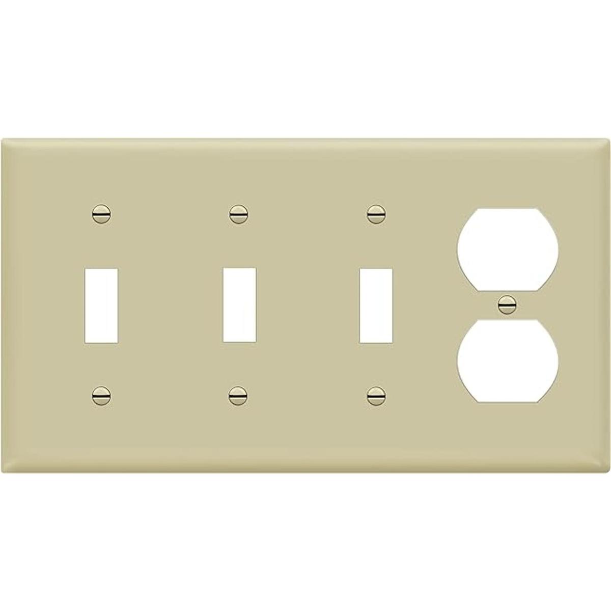 ENERLITES Placa de pared de salida de receptáculo dúplex