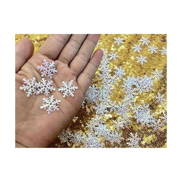 600 piezas de confeti blanco de copo de nieve_6