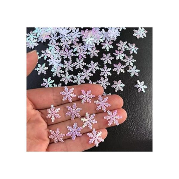 600 piezas de confeti blanco de copo de nieve_4