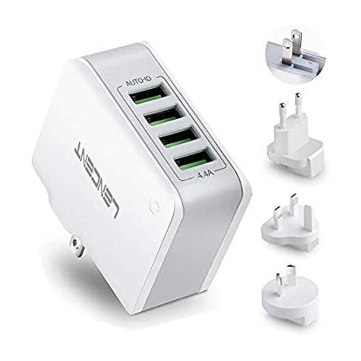 Cargador de pared USB múltiple 22 W4.4 A LENCENT 4