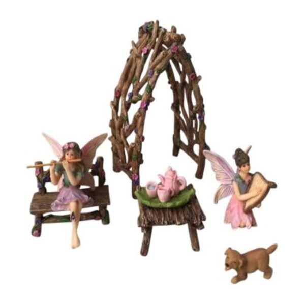Juego de jardín de hadas de hermanas musicales 7 piezas_2