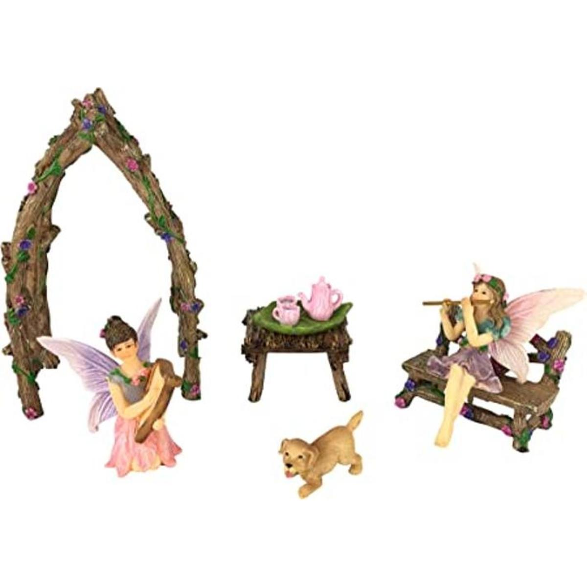 Juego de jardín de hadas de hermanas musicales 7 piezas