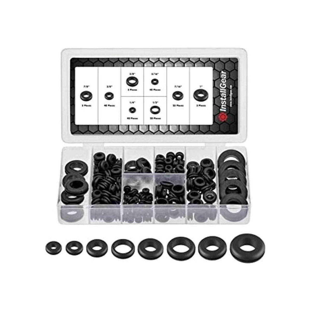 InstallGear Kit surtido de ojales de goma de 180 piezas 8