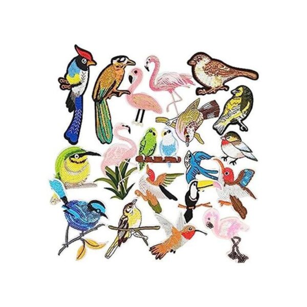 Libiline Surtido de 20 parches bordados para pájaros para_1