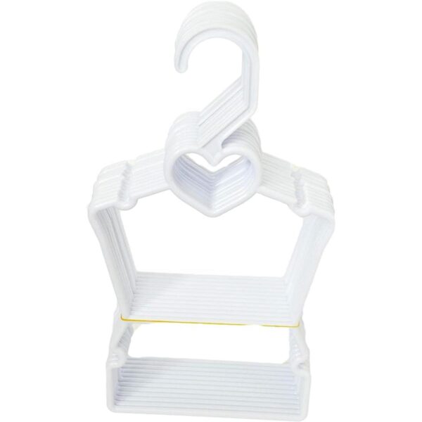 Perchas de ropa para muñecas de corazón blanco para ropa_1