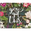 Alfombrilla Pingpi para mouse con diseño de flores y texto_6