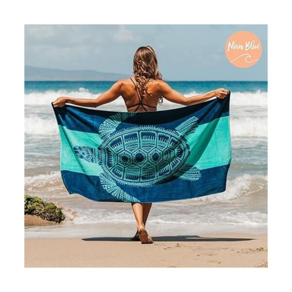 Nova Blue Toalla de playa con diseño tropical único de_2
