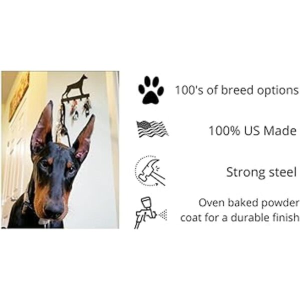 Soporte para correa de perro con diseño de caniche de_3