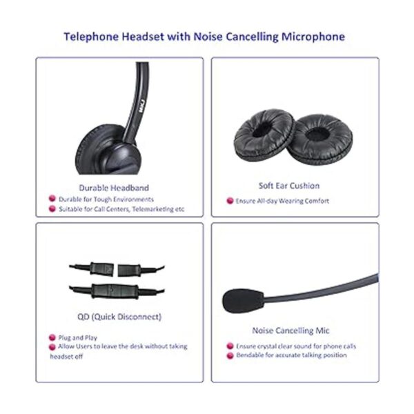 Auriculares de teléfono con cable de 0.098 in para
