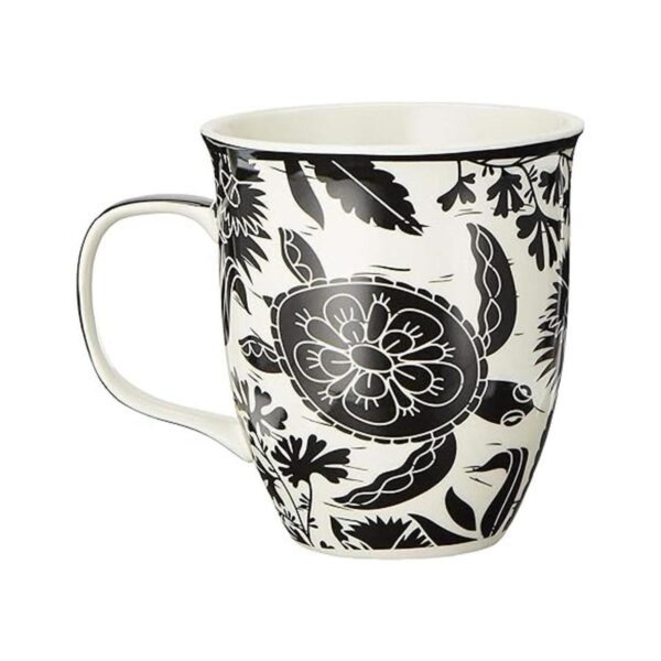 Karma Gifts Taza BOHO en blanco y negro 16 onzas