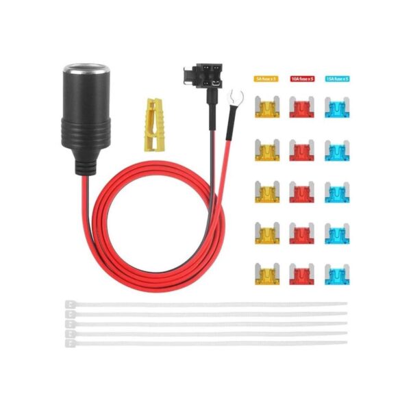 Jtron Mechero de coche con fusible 1 juego de adaptador_1