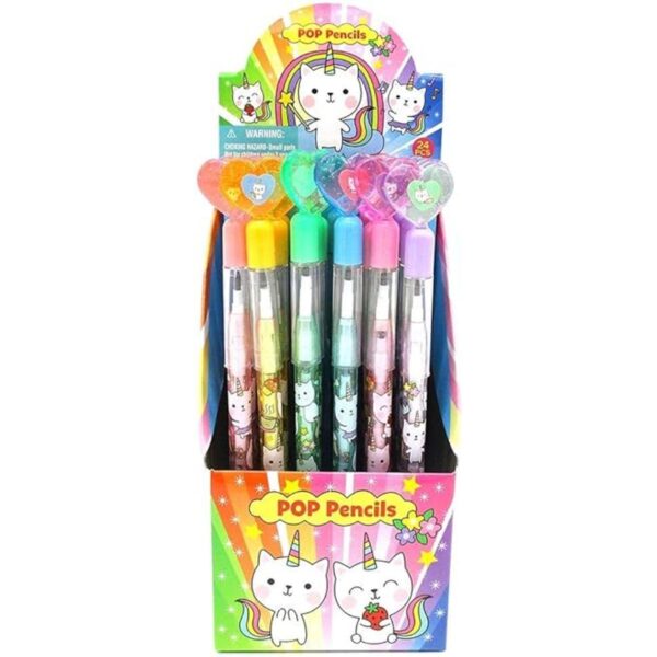 Tiny Mills 24 piezas de unicornio Kitty Lápiz apilable de_1
