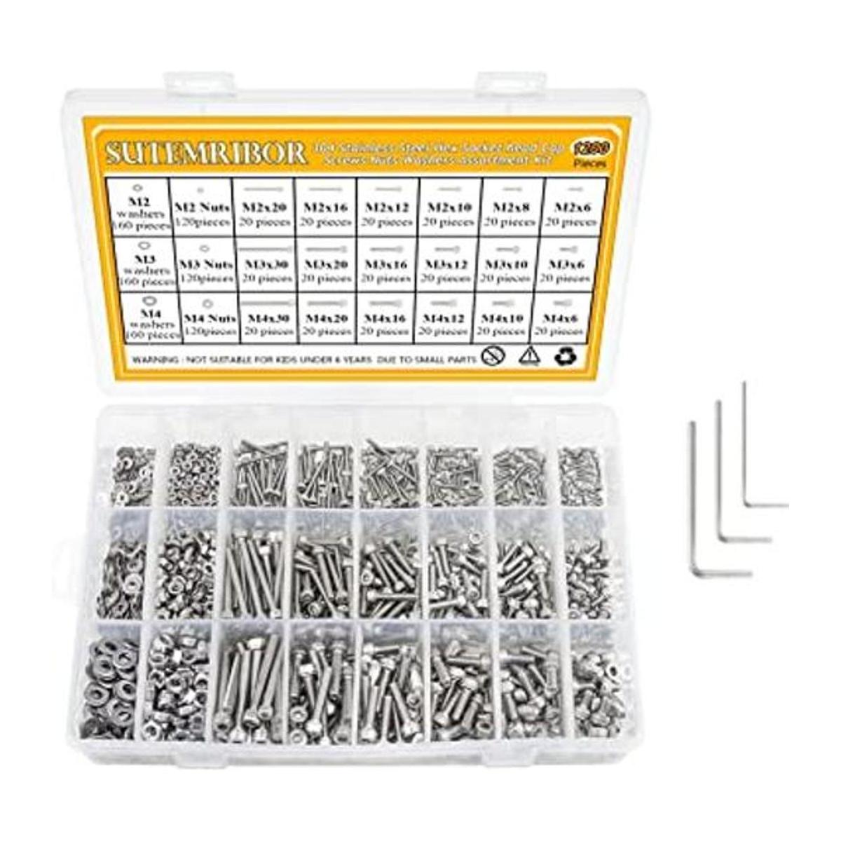 Tornillos y arandelas de acero inoxidable 304 1200