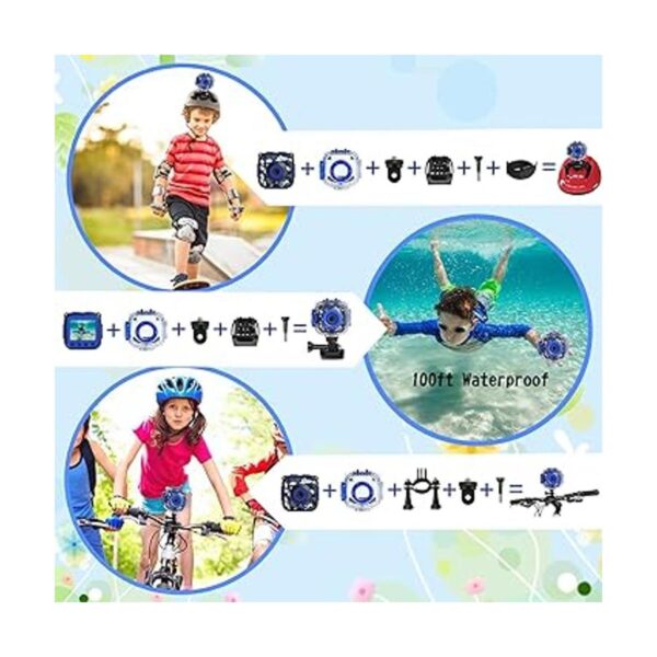PROGRACE Cámara impermeable para niños videocámara_3