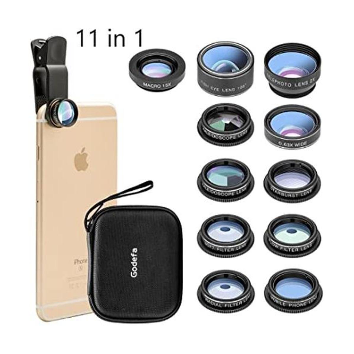 Kit de lente de cámara para teléfono celular 11 en 1