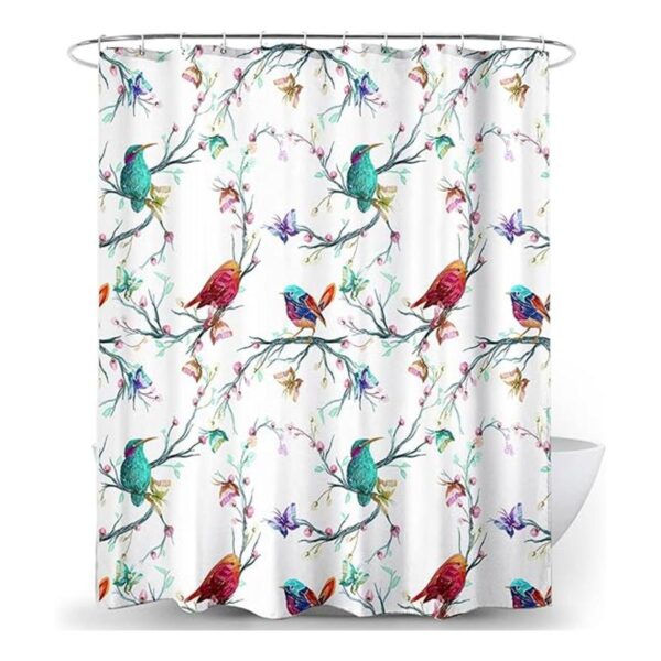Ao blare Cortina de ducha para pájaros con diseño de_1
