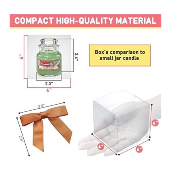 COMFECTO Cajas transparentes para recuerdos de 4 x 4 x 4_5