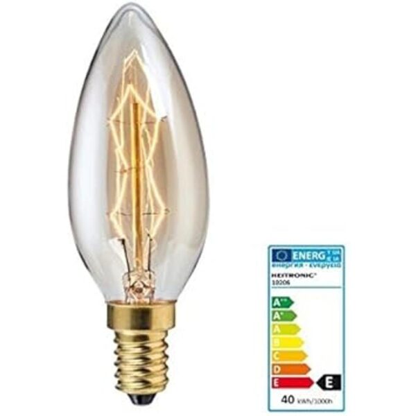 CTKcom Bombillas Edison de 40 W casquillo E14 6