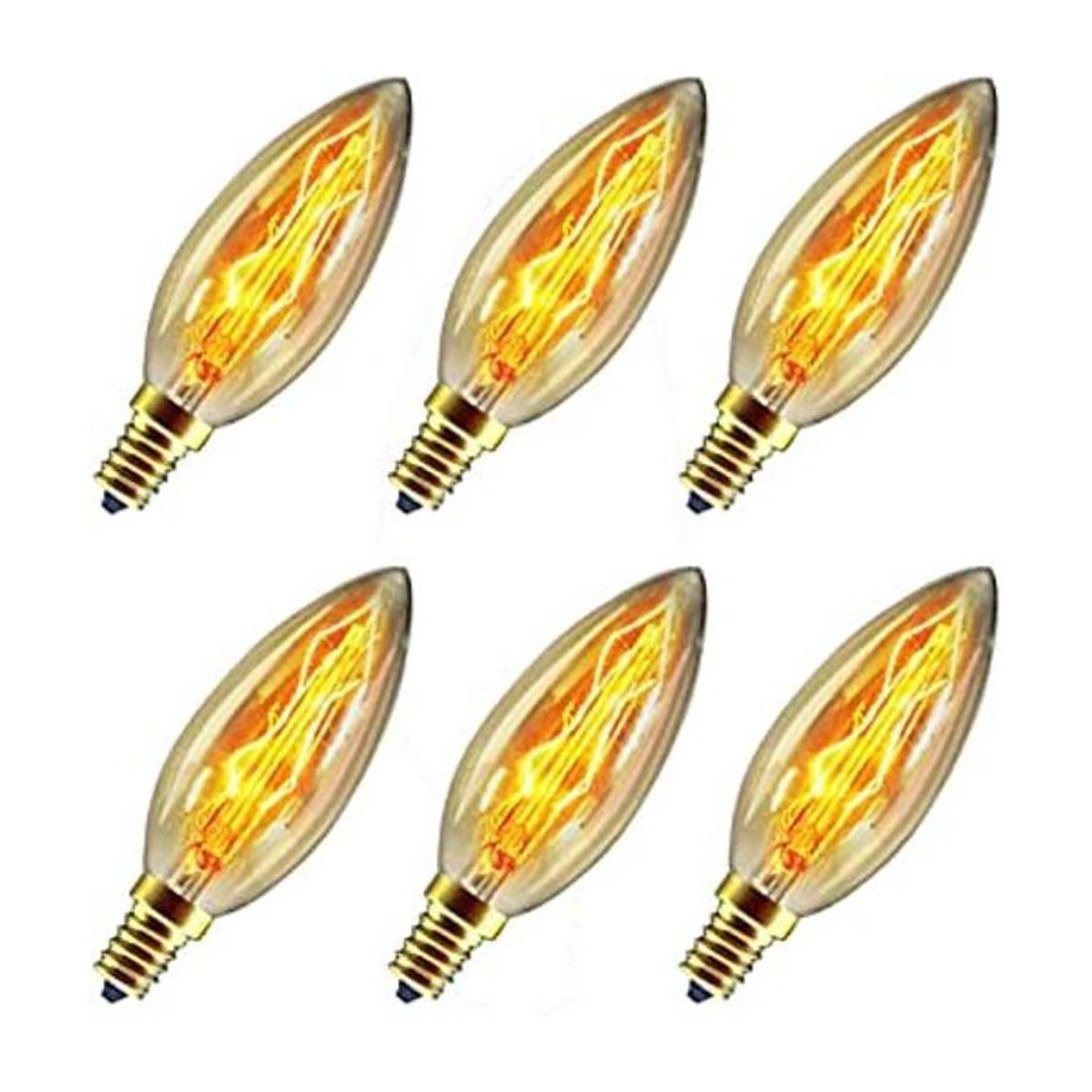 CTKcom Bombillas Edison de 40 W casquillo E14 6