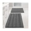 Tapetes para baño gris antideslizantes ultra gruesas y_1