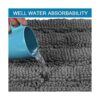 Tapetes para baño gris antideslizantes ultra gruesas y_5