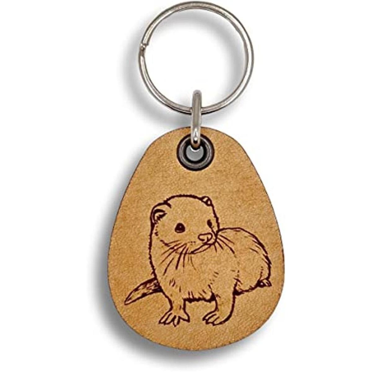 ForLeatherMore Llavero de piel auténtica para mascotas