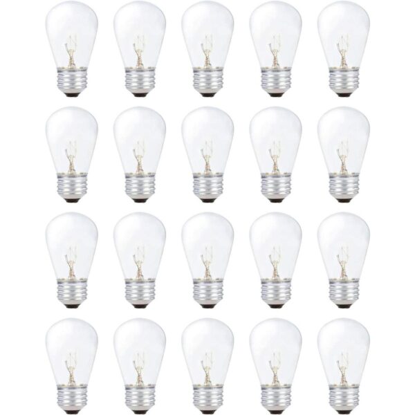 Incandescente S14 E26 11 W transparente 20 piezas_1