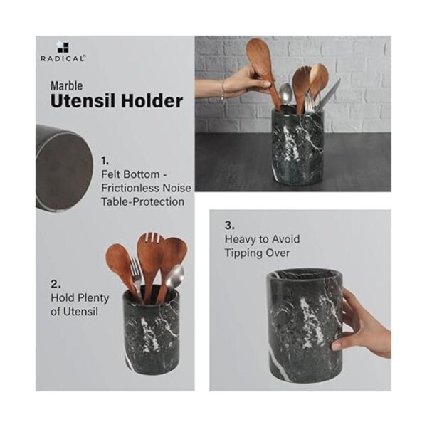 Organizador de utensilios de cocina de mármol hecho a_4