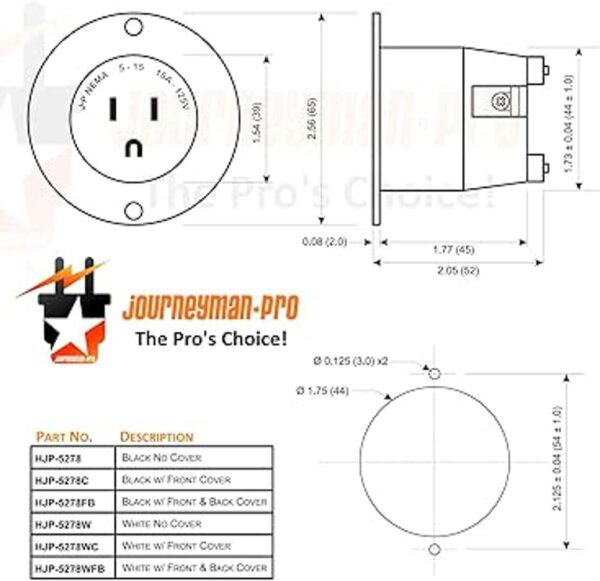 JourneymanPro 5278 W 15 Amp 120125 voltios entrada con