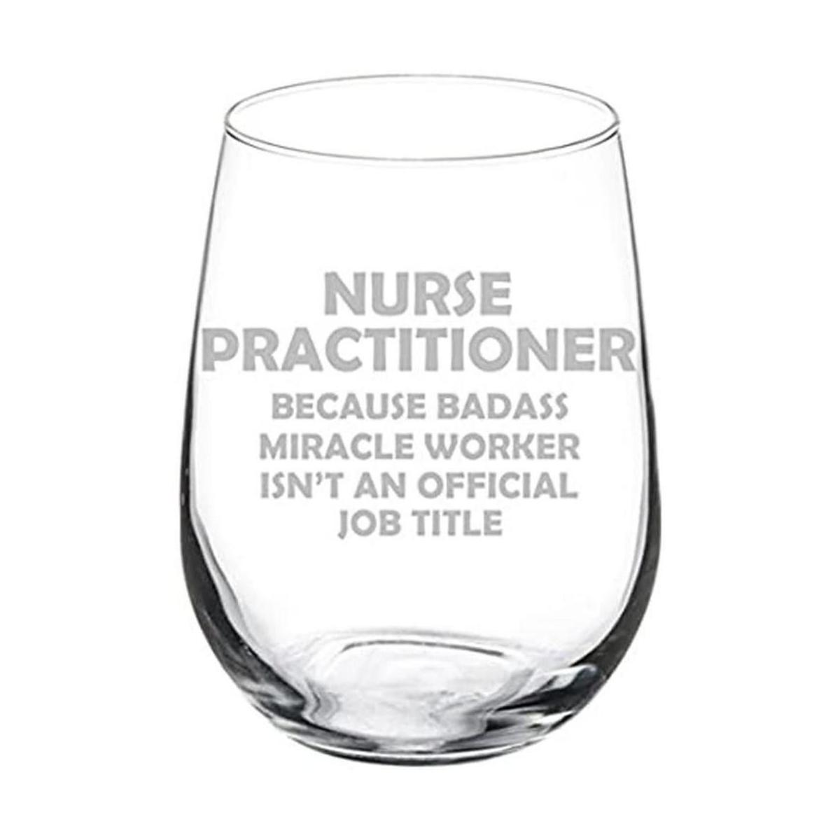 Copa de vino Copa de vino Funny Job Title Miracle Worker