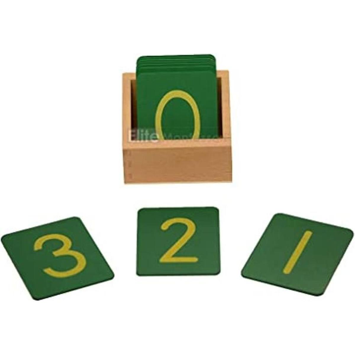 Números de papel de lija Montessori