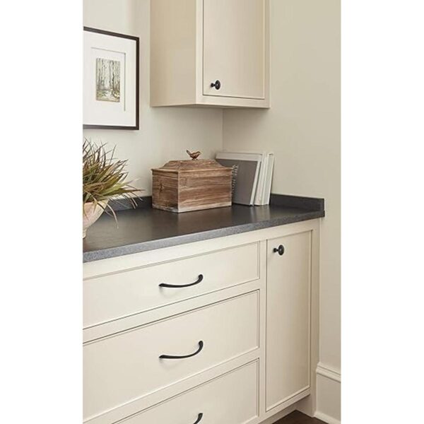 Amerock Perilla de gabinete color negro mate longitud de_2