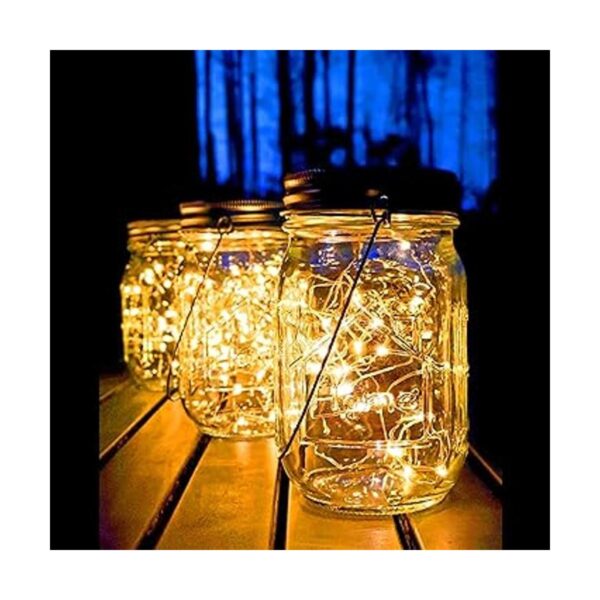 Aikeve Luces solares para tarros de masón paquete de 4_3