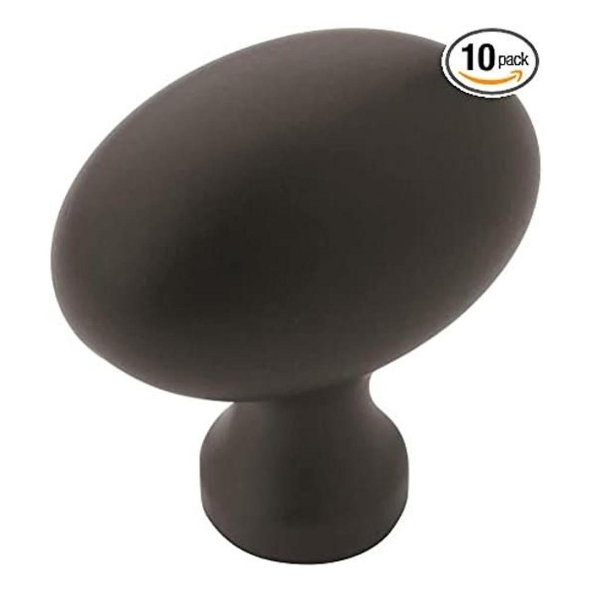 Amerock Perilla de gabinete color negro mate longitud de