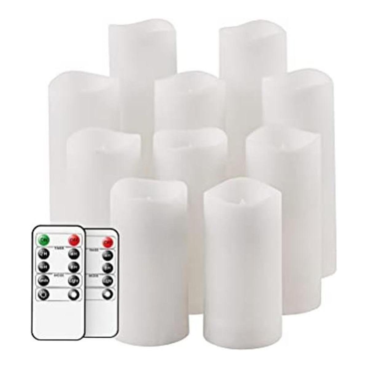 Salipt Velas sin llama velas LED parpadeantes H 4