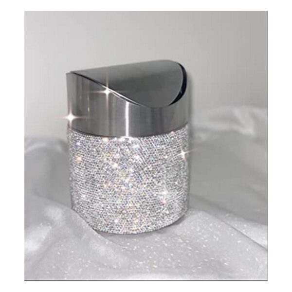TISHAA Cesta de basura decorativa de tamaño compacto_1