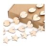 Glarka 240 piezas 12 pulgadas estrellacorazón de madera