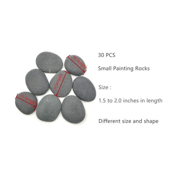 Lifetop 30 rocas de pintura pequeñas rocas planas y_2